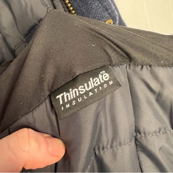 L.L. Bean Maine Guide Parka Men's Wool 0BMH7 Long Sleeve Blue Lined Collar $320 - Picture 11 of 12